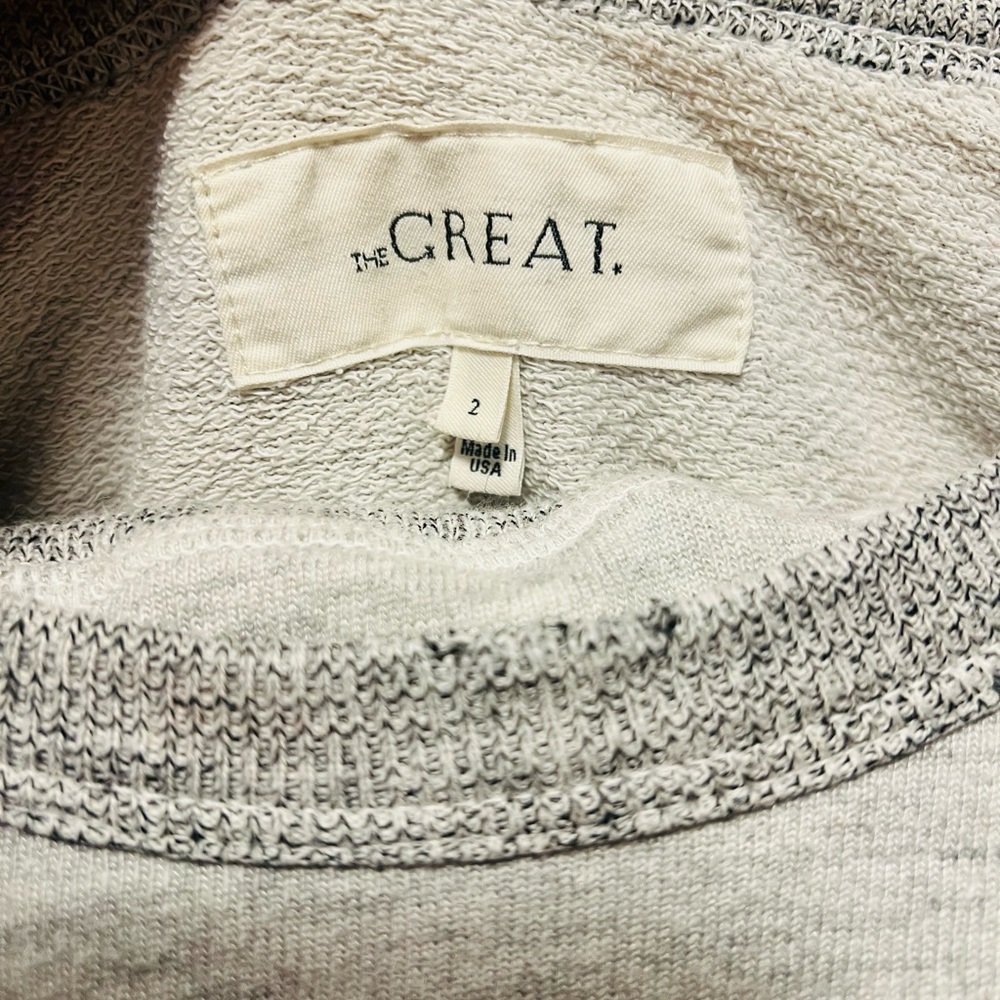 THE GREAT. Classic Grey Embroidered Sweatsuit - Picture 8 of 13